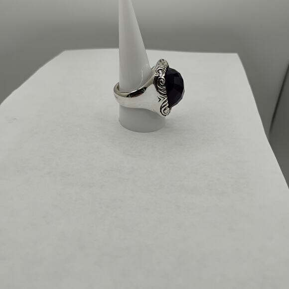 ATI Amethyst Statement Ring in Sterling Silver size 10 - Picture 6 of 7